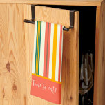 Linge De Cuisine Fun Chic Floral Stylé Bande Personnalisée Citation<br><div class="desc">Chic Stripe Stylish Serviette de cuisine avec devis personnalisé ou ajouter un nom. Ces serviettes de cuisine uniques sont un cadeau parfait pour célébrer un anniversaire, la retraite, l'anniversaire, la fête du ménage, un cadeau mariage, etc... Une façon amusante de célébrer n'importe quelle occasion. Associez-le avec une bouteille de vin...</div>
