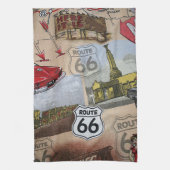 Linge De Cuisine Fun Colorful Route 66 Collage Motif (Vertical)