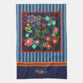 Linge De Cuisine Fun Floral Vous Avez Obtenu Cette Citation Nom Ini (Vertical)