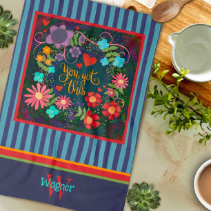 Linge De Cuisine Fun Floral Vous Avez Obtenu Cette Citation Nom Ini