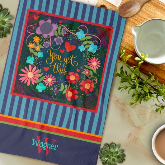 Linge De Cuisine Fun Floral Vous Avez Obtenu Cette Citation Nom Ini