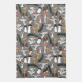 Linge De Cuisine Fun Fungi Champagne Motif de fougère (Vertical)