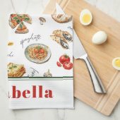 Linge De Cuisine Fun Italian Food Lover Kitchen (Quart Plié)