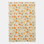 Linge De Cuisine Fun Orange Fall Motif (Vertical)