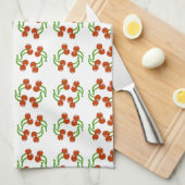 Linge De Cuisine Fun Retro Nostalgia Red Cherry Motif (Quart Plié)