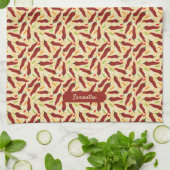 Linge De Cuisine Fun Rouge Chili Motif (Plié)