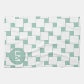 Linge De Cuisine Fun tissé Carré Mint Green (Horizontal)