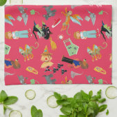 Linge De Cuisine Fun Wizard of Oz on red children's design (Plié)