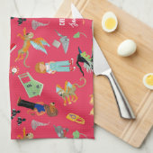 Linge De Cuisine Fun Wizard of Oz on red children's design (Quart Plié)