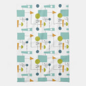 Linge De Cuisine Funky Geometry Flowchart Motif du milieu du siècle (Vertical)