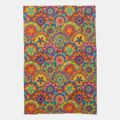 Linge De Cuisine Funky Retro couleur Motif Mandala (Vertical)
