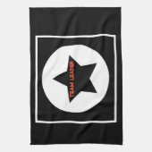 Linge De Cuisine Funky Team Leader Star Black and White (Vertical)