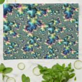 Linge De Cuisine Funky Trippy Eclectique Boho Hippie Abstrait Fract (Plié)