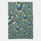 Linge De Cuisine Funky Trippy Eclectique Boho Hippie Abstrait Fract (Vertical)