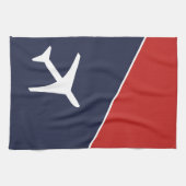 Linge De Cuisine Funky White Plane Avion Pilote (Horizontal)