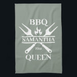 Linge De Cuisine Funny BBBQ Personnalisé Barbecue Queen Cuisine<br><div class="desc">Funny BBBQ Grill Master Barbecue personnalisé Meilleur</div>