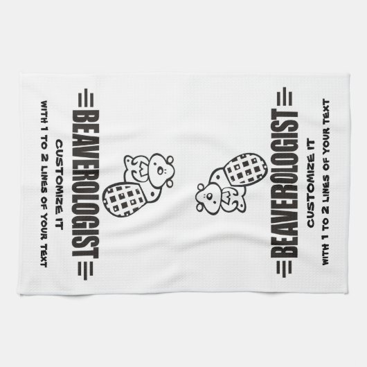 Linge De Cuisine Funny Beaver (Horizontal)