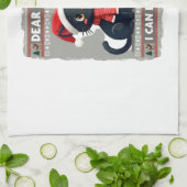 Linge De Cuisine Funny Black Cat Christmas Dear Santa, I Can Explai (Plié)