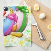 Linge De Cuisine Funny Bunny biting an Easter Egg (Quart Plié)