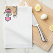 Linge De Cuisine Funny Chibi Sloth Workout Cute Kawaii Gym Cartoon (Quart Plié)