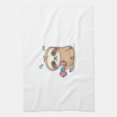 Linge De Cuisine Funny Chibi Sloth Workout Cute Kawaii Gym Cartoon (Vertical)