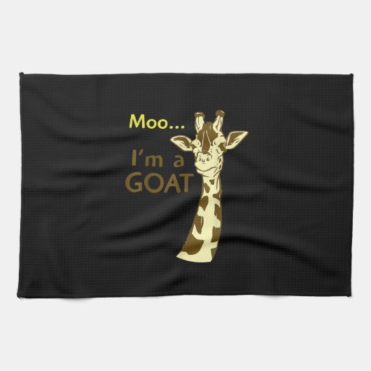 Linge De Cuisine Funny Confusing Giraffe Moo I (Horizontal)