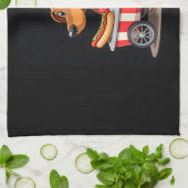 Linge De Cuisine Funny Dachshund Chien Hotdog Sandwich Weenie Sauci (Plié)