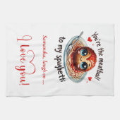 Linge De Cuisine Funny Food Valentine Kitchen Towel Love Gift (Horizontal)