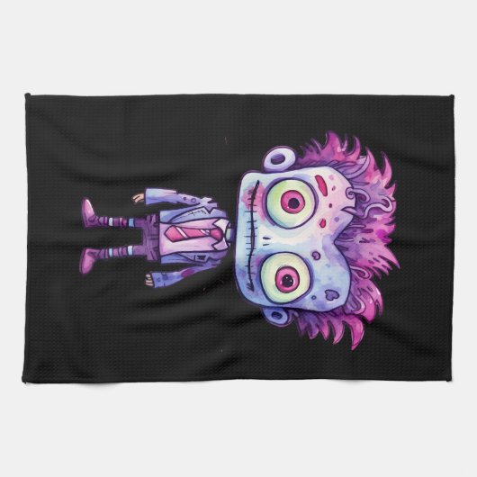 Linge De Cuisine Funny Frankenstein Monster Halloween Fun (Horizontal)