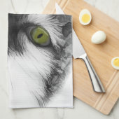 Linge De Cuisine Funny happy cat personnalisable (Quart Plié)