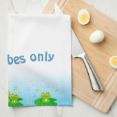 Linge De Cuisine Funny Happy Frogs et Good Vibes Only Text (Quart Plié)
