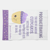 Linge De Cuisine Funny Kawaii Cupcake Procrastibaking (Horizontal)
