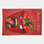 Linge De Cuisine Funny Monster Red Bell Pepper Rocker (Horizontal)