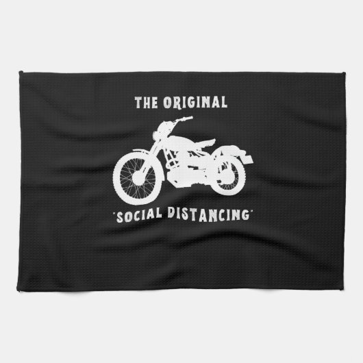 Linge De Cuisine Funny Motorcycle Original Distances sociales (Horizontal)