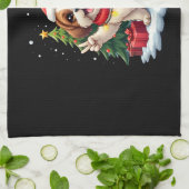 Linge De Cuisine Funny Peace Hand Shih Tzu Christmas Lights Womens  (Plié)