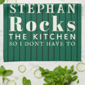 Linge De Cuisine Funny personalized Kitchen Meat Whisperer Green (Plié)