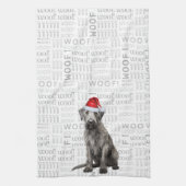 Linge De Cuisine Funny Pet Lover Holiday Wolfhound Dog Christmas (Vertical)