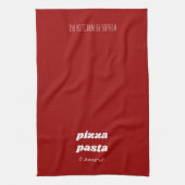 Linge De Cuisine Funny Pizza Pasta Amore Nom Cuisine Rouge Blanc (Vertical)
