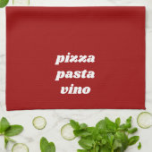 Linge De Cuisine Funny Pizza Pasta Vino Nom Rouge Blanc Italie (Plié)