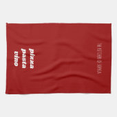 Linge De Cuisine Funny Pizza Pasta Vino Nom Rouge Blanc Italie (Horizontal)