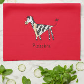 Linge De Cuisine Funny Pizza Zebra mignonne Cartoon Enfants (Plié)