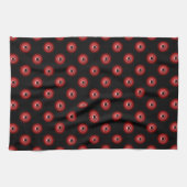 Linge De Cuisine Funny Red Black Evil Devil OEil Magique (Horizontal)