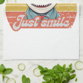 Linge De Cuisine Funny requin invitation vous sourire (Plié)