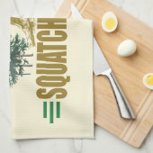 Linge De Cuisine Funny Sasquatch, Bigfoot (Quart Plié)