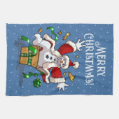 Linge De Cuisine Funny Snowman Merry Christmas Surprise Cartoon (Horizontal)