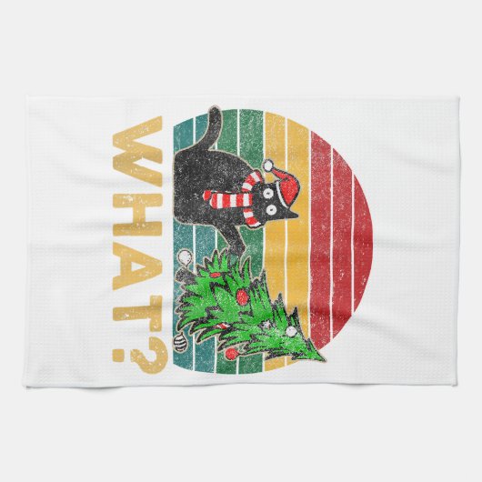 Linge De Cuisine Funny Ugly Sweet de Noël Chemise Naughty Chat San (Horizontal)