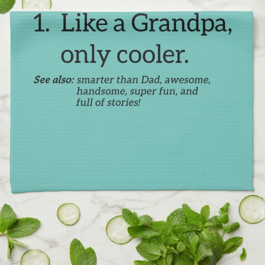 Linge De Cuisine Funpa Comme Un Grand-Père Seulement Glacière (Plié)