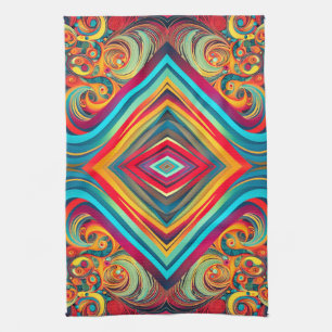 Linge De Cuisine Fusion de vague de couleur – Art de tourbillon abs
