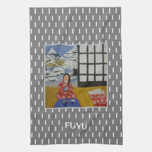 Linge De Cuisine Fuyu Japon hiver saison Art