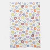 Linge De Cuisine Fuzzy Flower Rpt Pattern Pastels on White (Vertical)